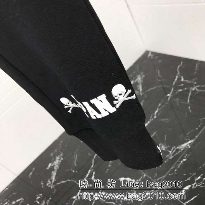 MMJ 18FW秋冬新款 黑白拼接印花 百搭款 男款純棉衛褲  ydi1667